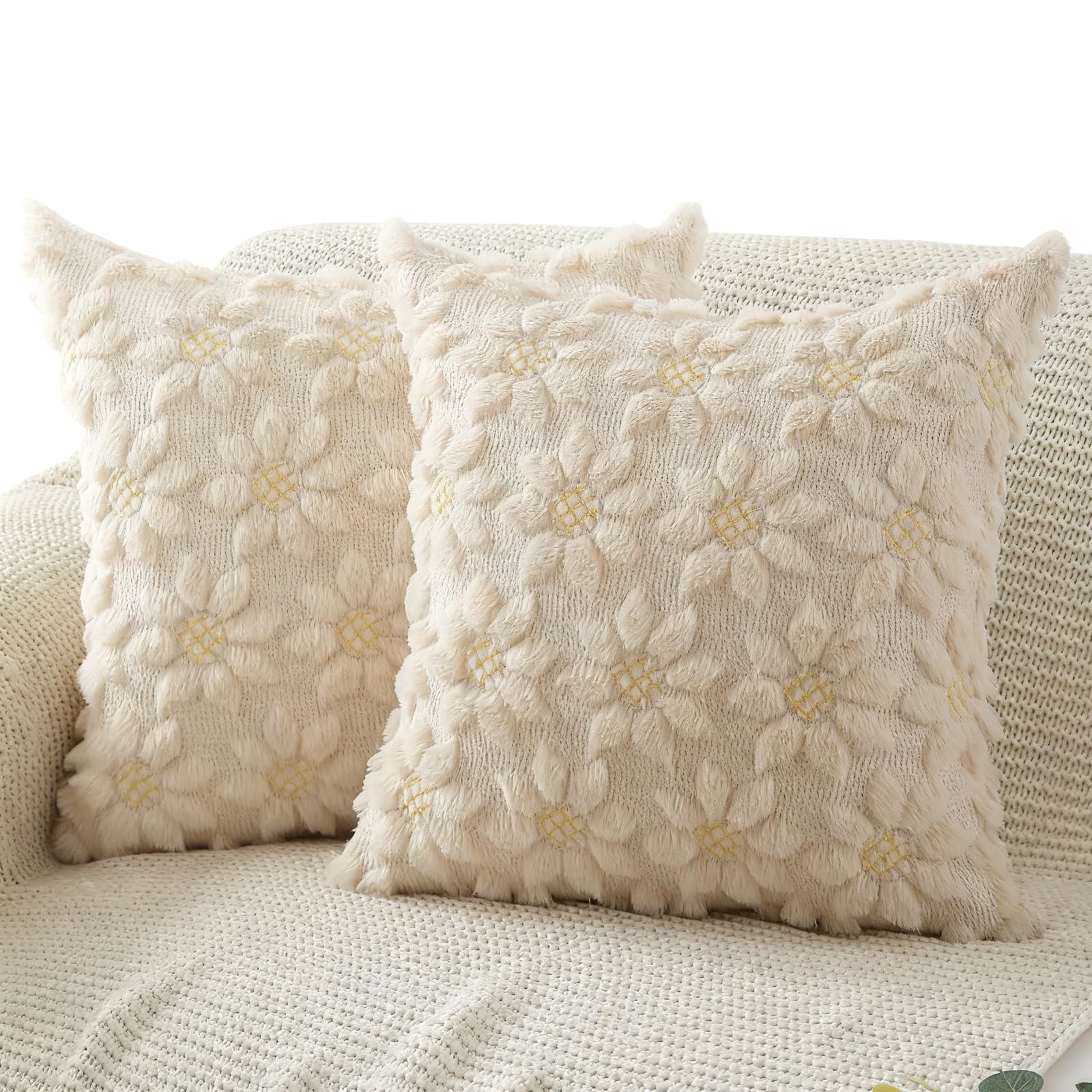 Zambuph Pillow Covers 18x18 Jillian Harbor Cushion Covers Daisy Throw Pillow Kids And Pets Jillian Harbor