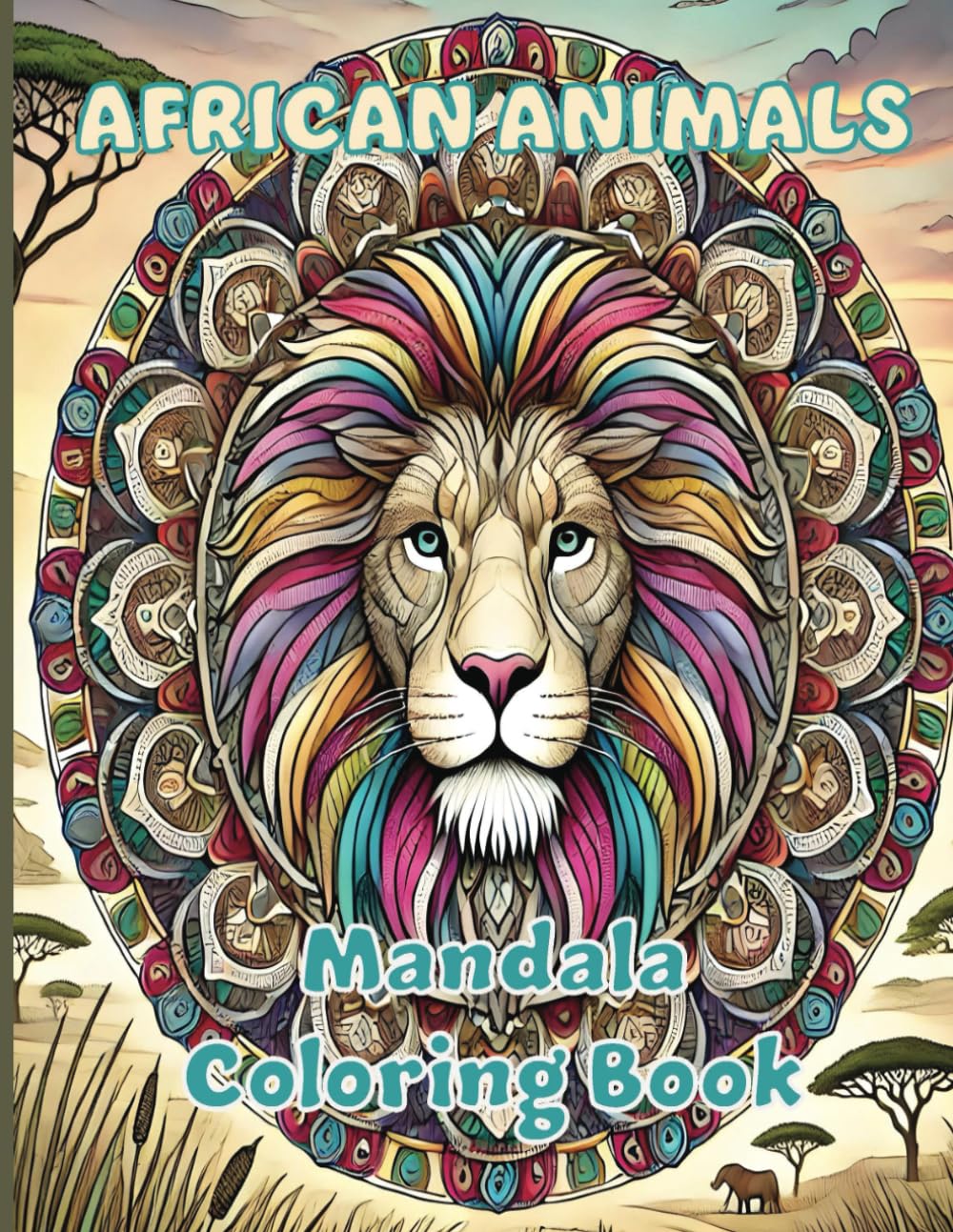 African Animals: A Mandala Coloring Book