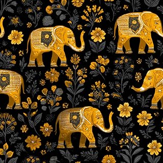 Cartoon Elephant Wallpaper Peel and Stick, Animal Wallpaper, Waterproof Self Adhesive Contact Paper for Bedroom Bathroom Kitchen Cabinet - 17.3"x118"