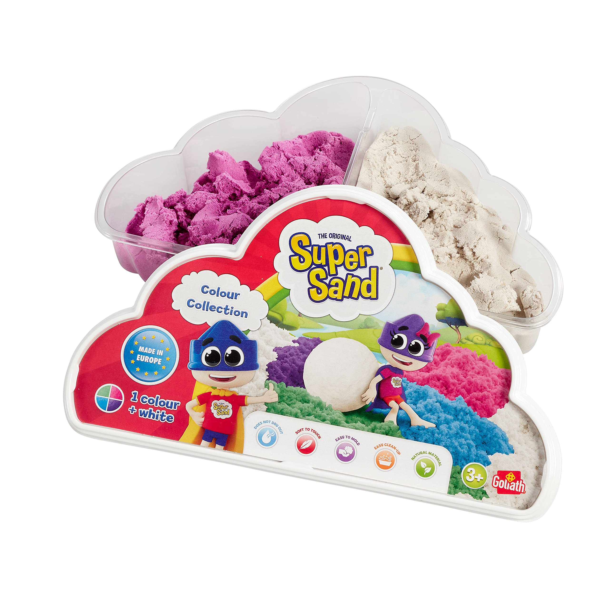 Super Sand Farbkollektion - 400g Magischer Spielsand (Rosa & Weiß)