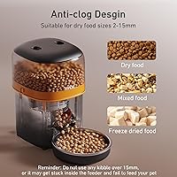 Vista 5 de Comedero automático para gatos, dispensador de comida para gatos de 2 litros, alimentador automático para mascotas con duración de batería de 180