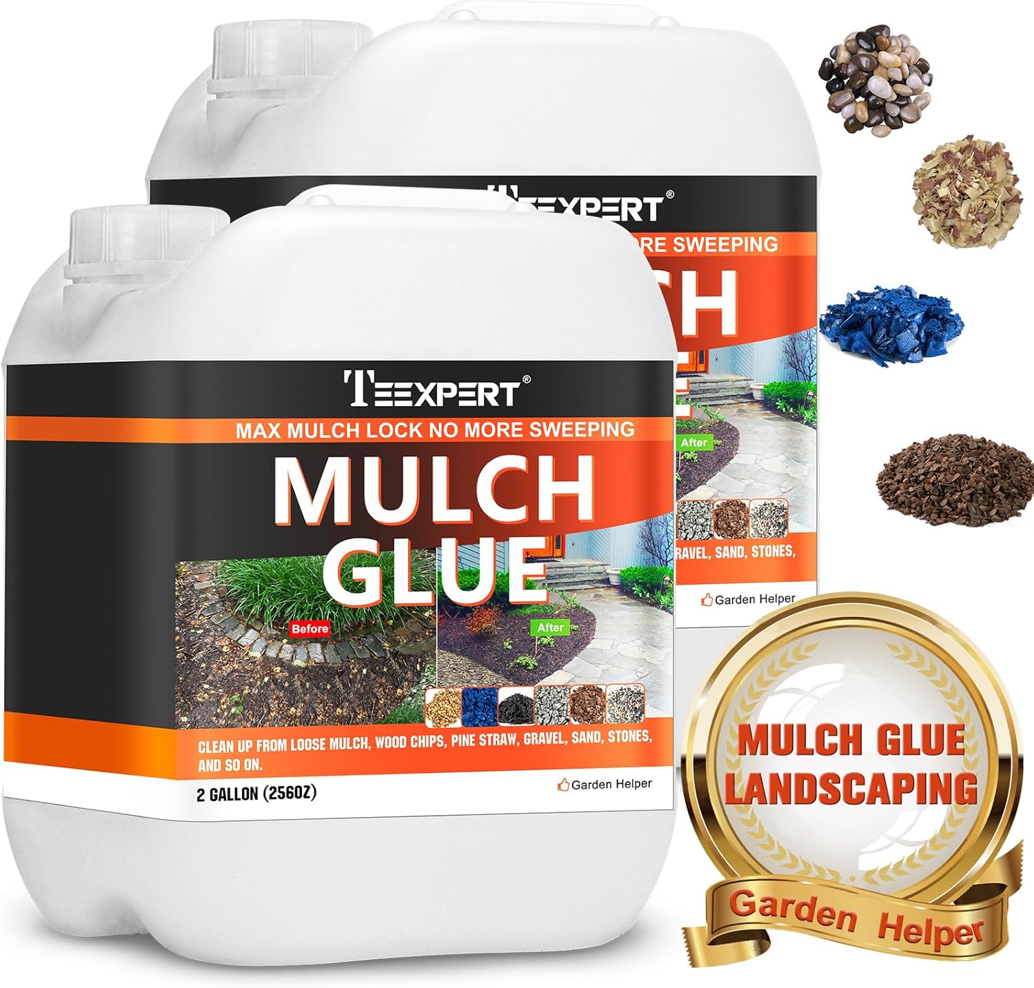 Teexpert Mulch Glue4 Gallon Mulch Glue for Landscaping