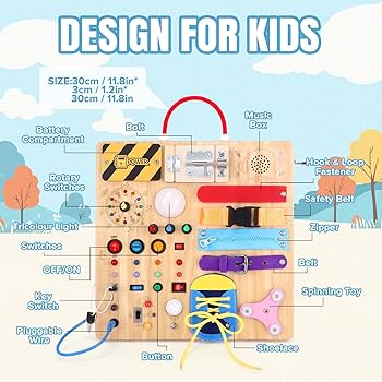 Amazon.co.jp: ビジーボード23in1モンテッソーリ知育玩具幼児