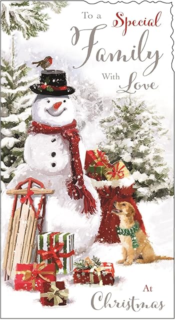 Jonny Javelin Snowman Special Family With Love At Christmas Card