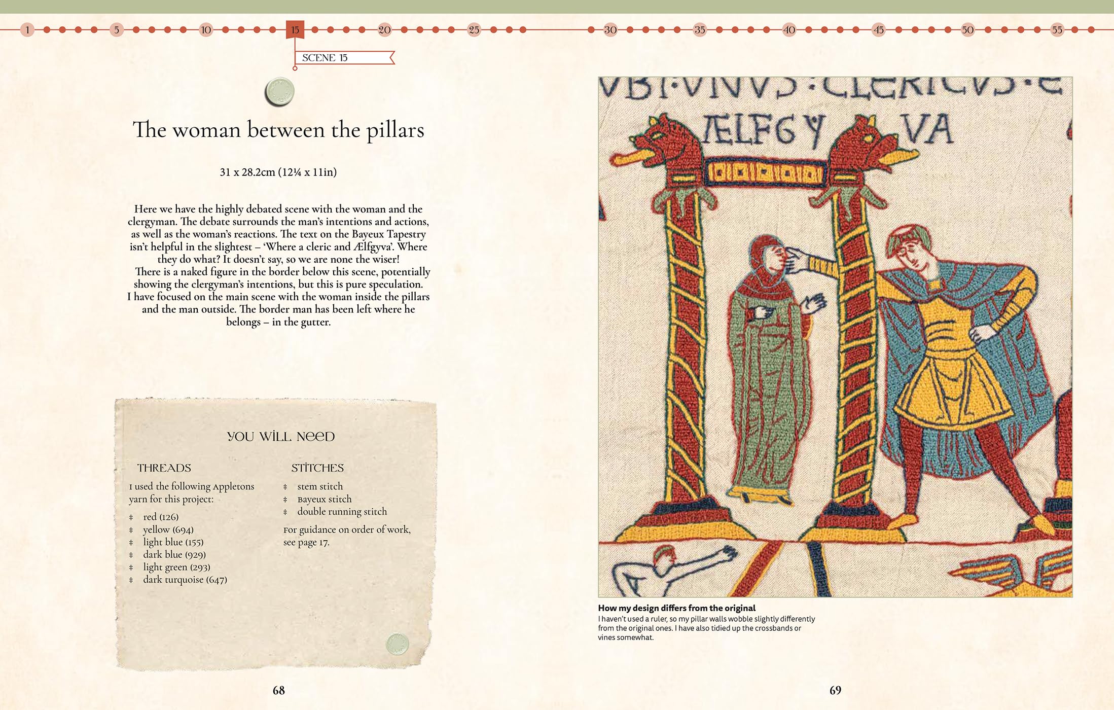 Embroider the Bayeux Tapestry: Transfer and Stitch 25 Historic Scenes Featuring Kings, Knights, Horses and More