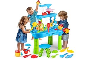 OKKIDY Water Table for Toddlers 3-5, Kids Splash Sand Water Toys