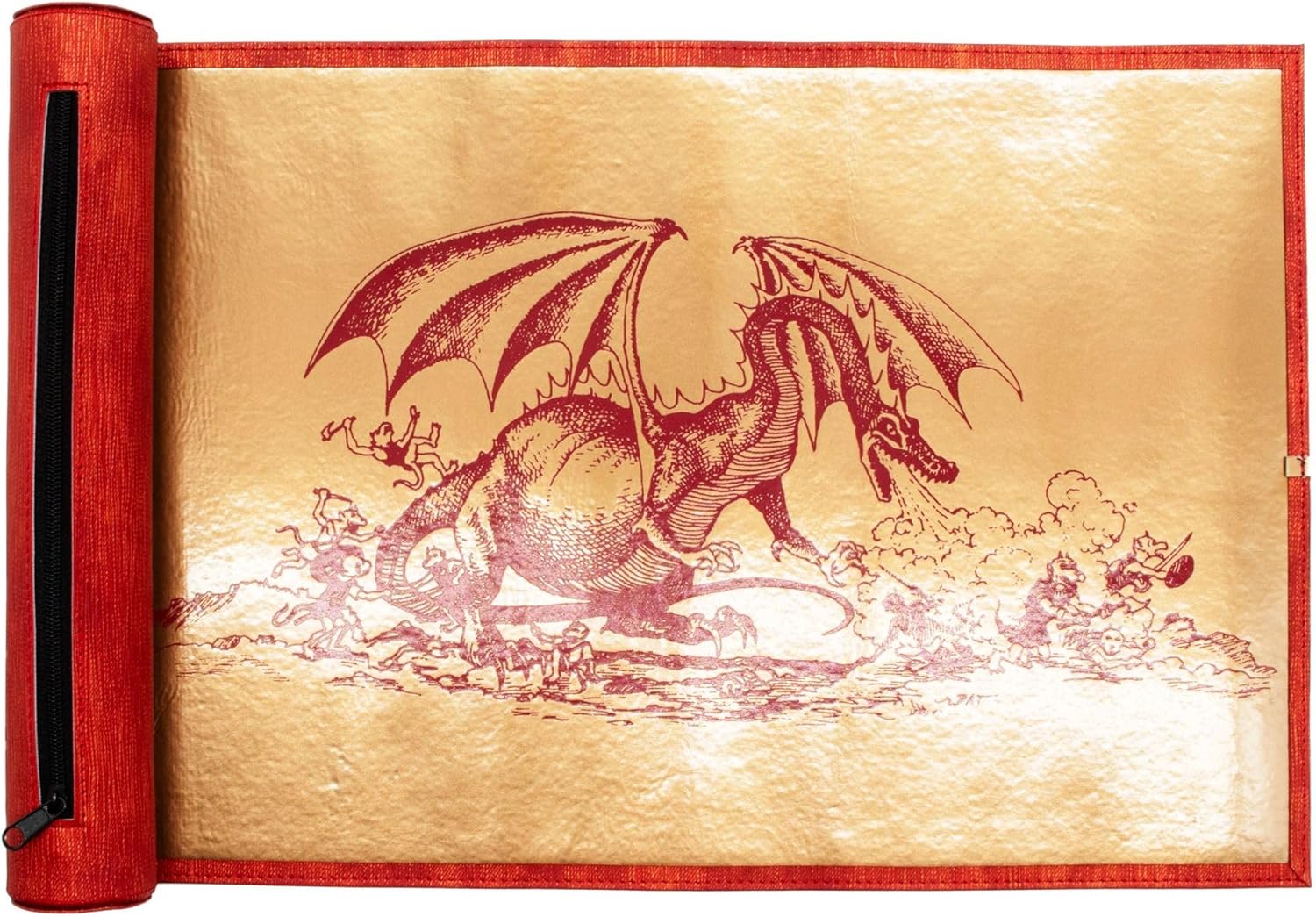 Ultra PRO - 50th Anniversary Dice Scroll for Dungeons & Dragons, mat, Durable Storage, Compact Holder, RPG Gaming, Collectible D&D Accessory, Portable Organizer, Secure tie Strap