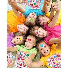 550PCS Valentines Day Stickers, 40 Sheet Heart Stickers Valentine Crafts, Make Your Own Sticker Valentines Gifts for Kids Classroom, Cards, Goodie Bags, Valentine Party Favors Love Sticker for Kids