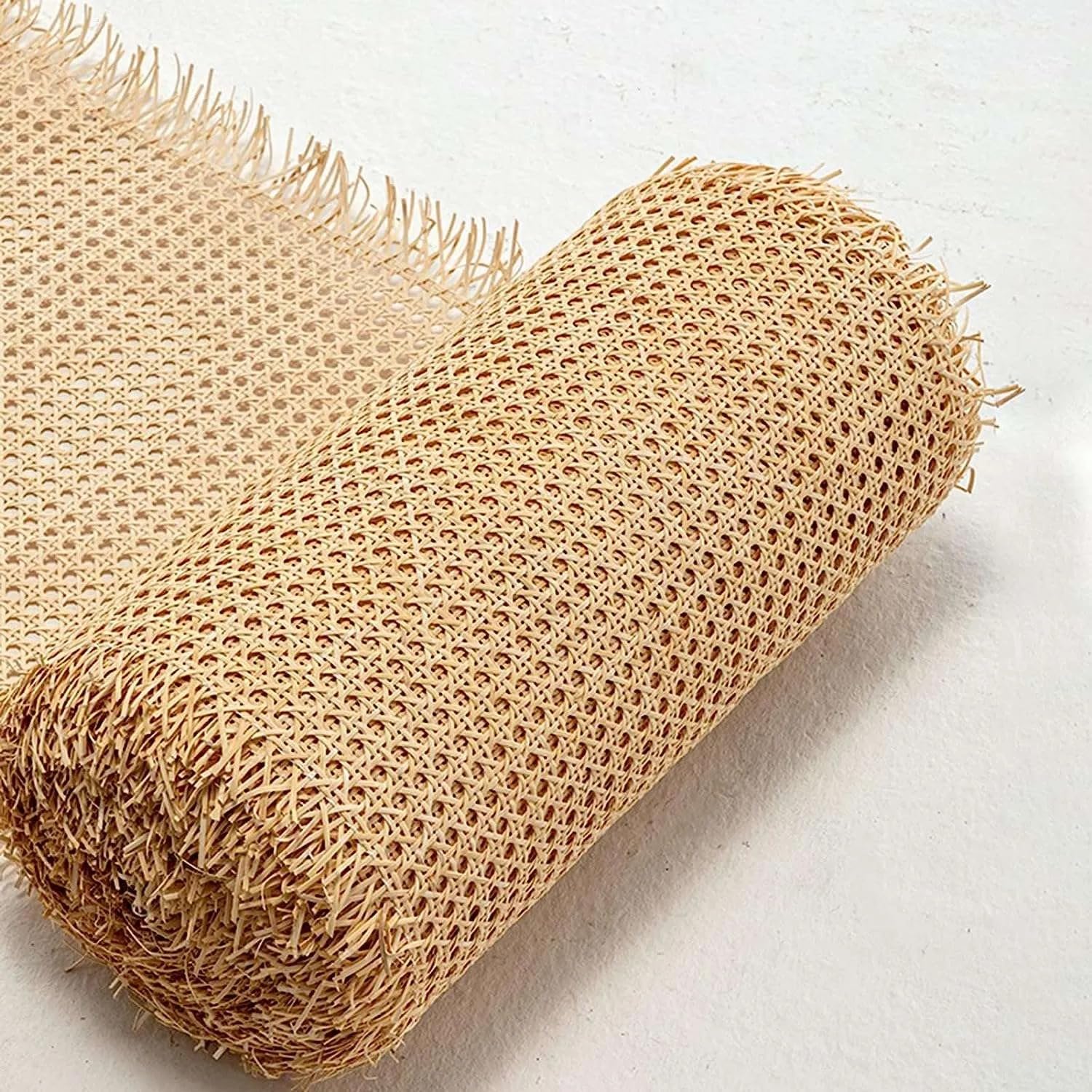 Mokashi Enteerprices Bamboo Wood Cane Mat Roll for Furniture Mesh Webbing Rattan Roll for Basket Chair Cabinet Almirah Decoration Weaving (16X16 INCH)