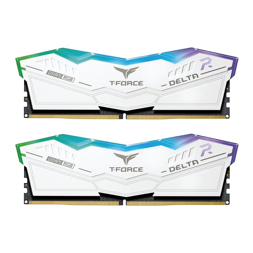 T-FORCE DELTA R DDR5 32GB 6400MHz ジャンク TEAMGROUP T-Force Delta RGB DDR5 Ram 32GB (2x16GB) 6400MHz