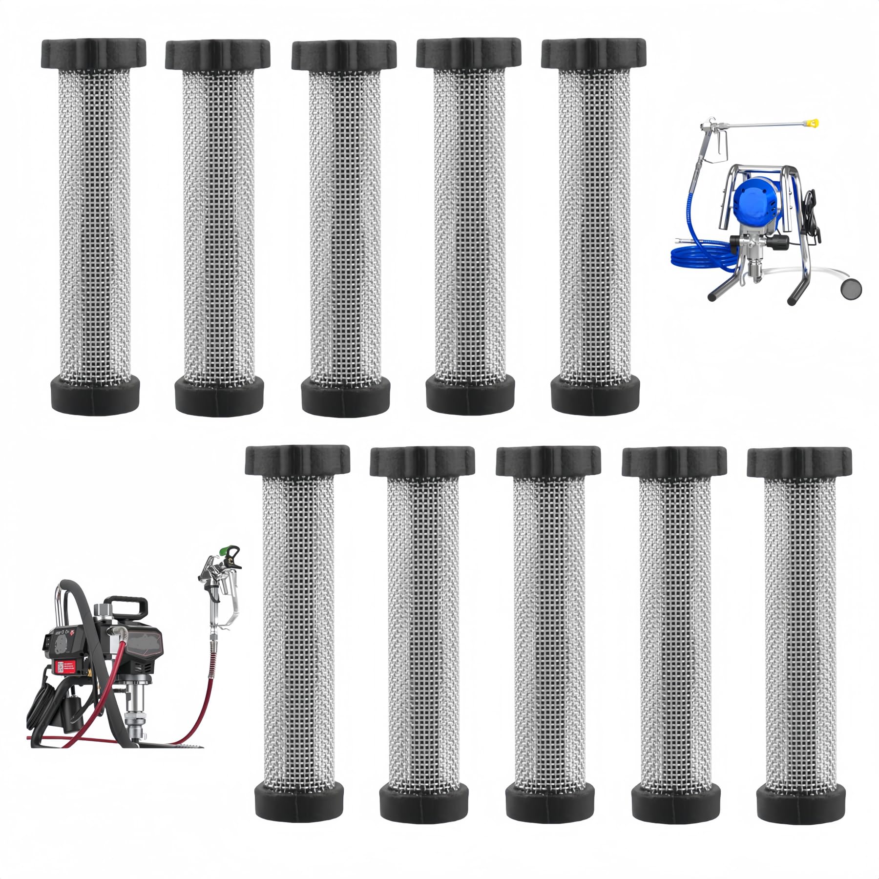 10 Pack 288747 40-Mesh Manifold Filters, Paint Sprayer Replacement Parts Compatible with Graco Magnum X5, X7, XR5, XR7, XR9, ProX7, ProX9, ProX17,