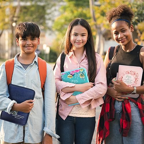 Miniatura 4 de DEHITE - Fundas para la Biblia para mujer, tamaño grande y mediano, bolsa de transporte para libros de 10.1 x 7 x 1.9 pulgadas, soporte floral verde