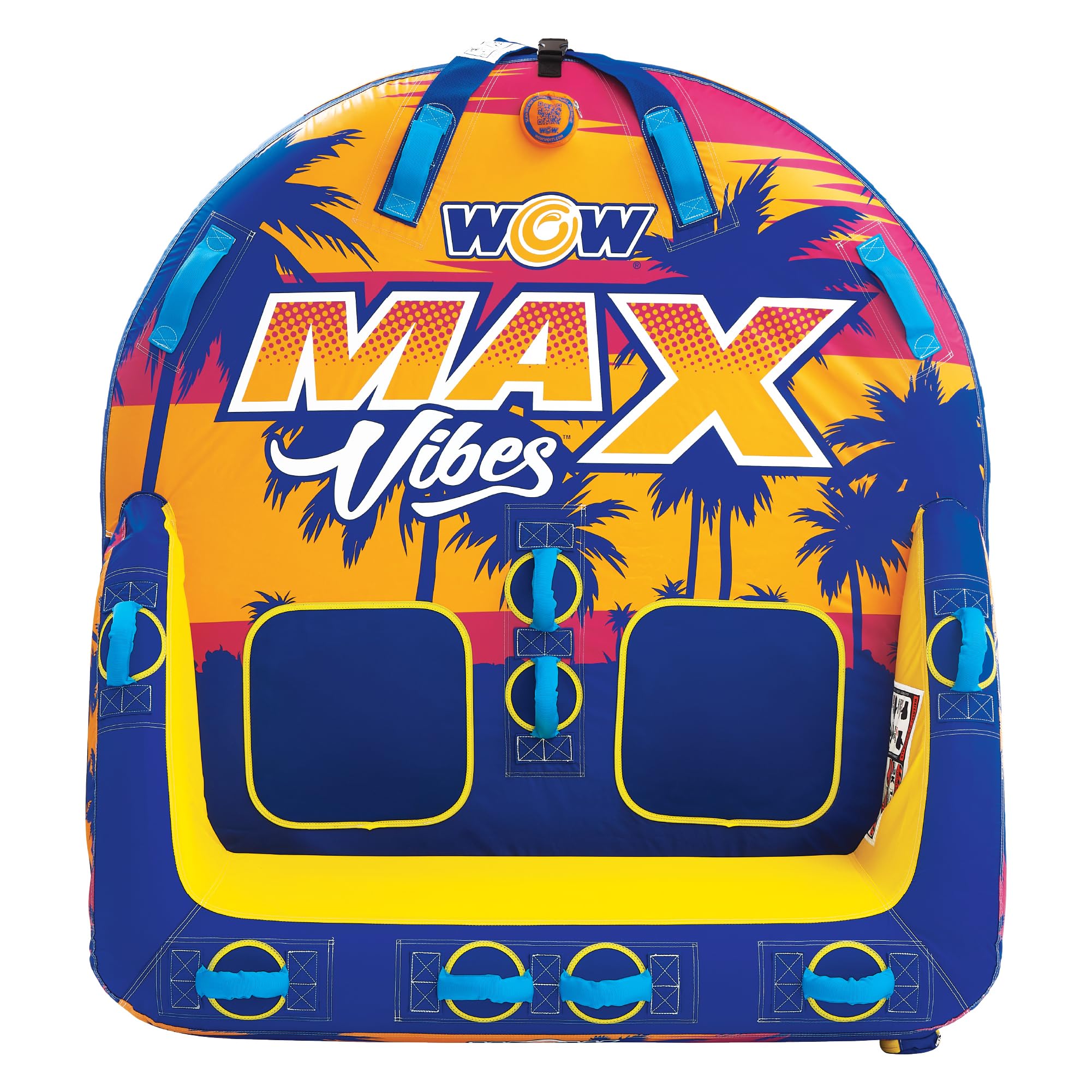 Amazon.com: WOW Sports Max Vibes Tropic Rush Towable Tube - 1-2