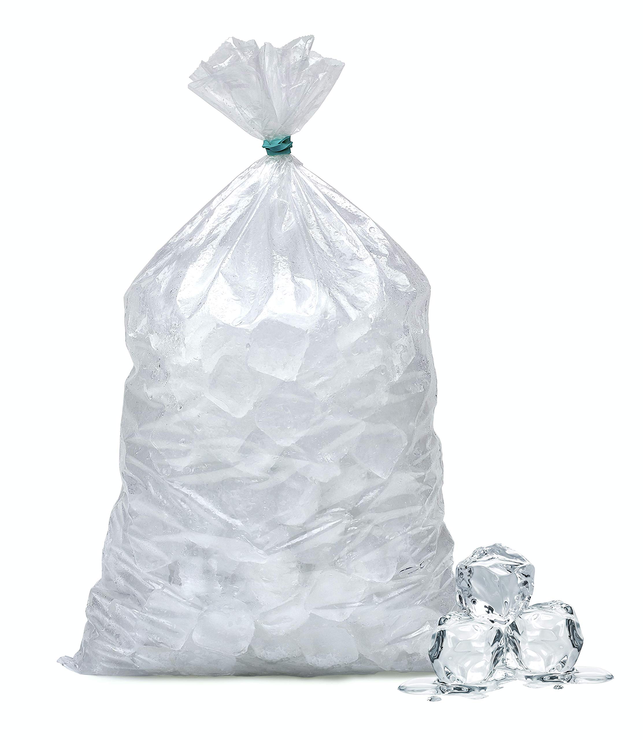 Concession Essentials Ice bag 10 lb With Twist Ties-100 Ice Bag with Twist Tie Enclosure. Includes a Bonus Gift