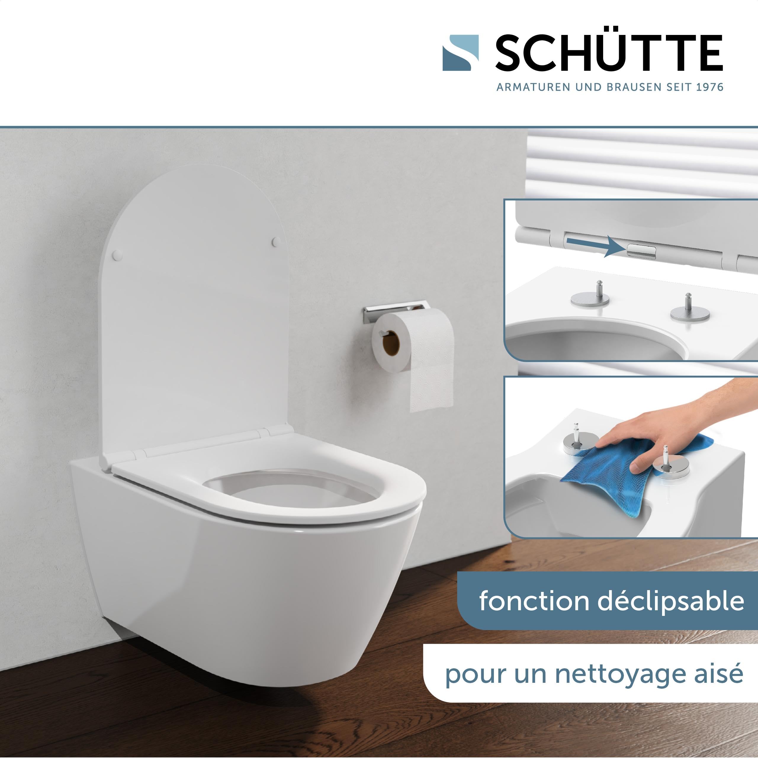 Schütte Abattant WC avec système d'abaissement Automatique