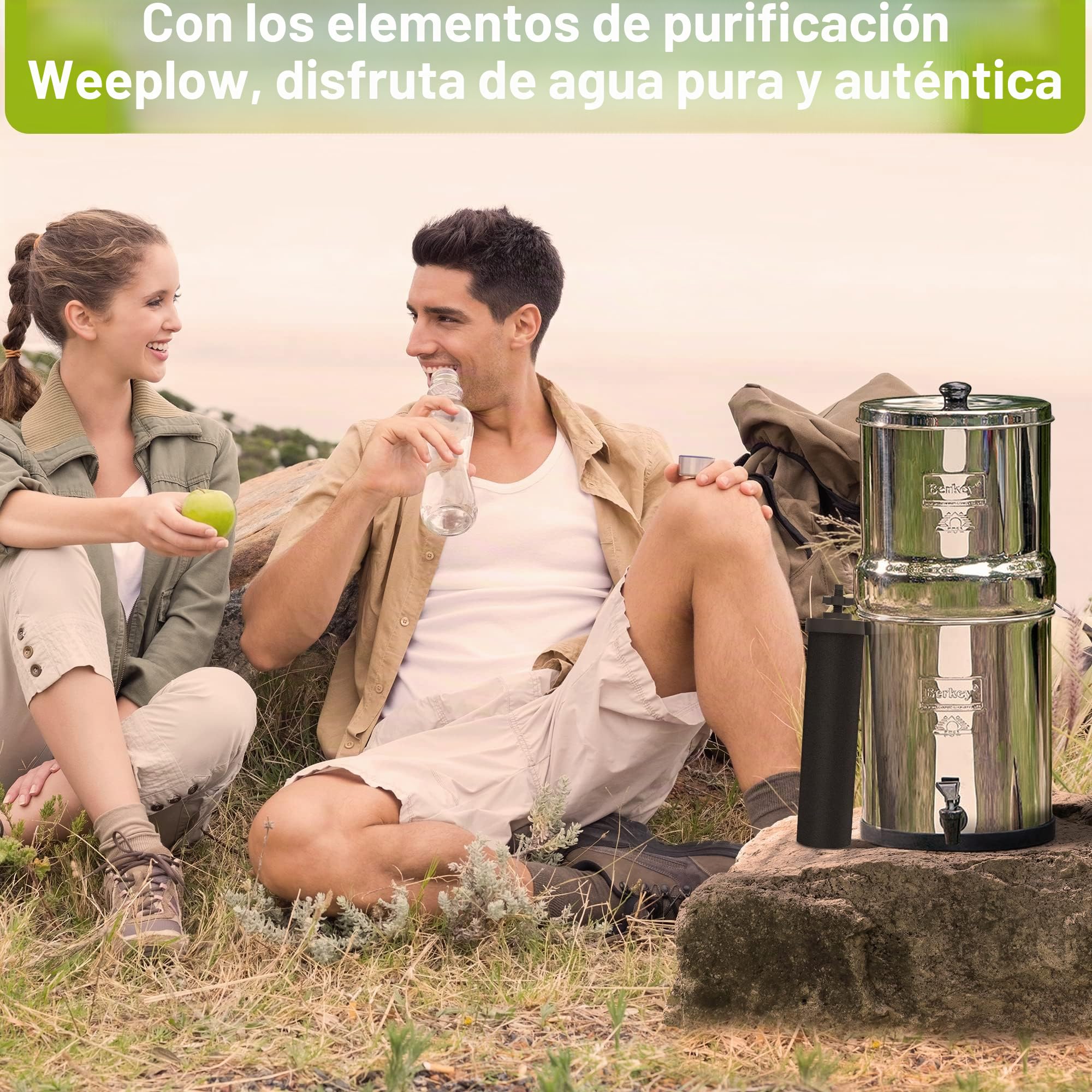 Weeplow® - 2 filtros Berkey para sistemas de filtro de agua por Gravity Berkey, Elemento Purificación Compatible con series Travel, Big, Royal, Crown, Light