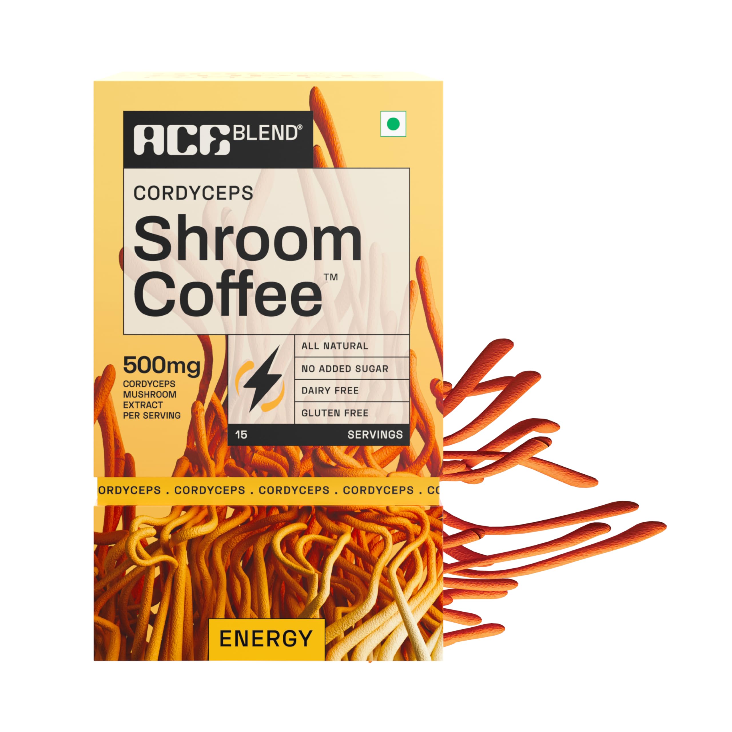 Ace Blend Cordyceps Shroom Coffee | 30 Serving Sachets | Mushroom Coffee | Ksm 66 Ashwagandha | L-Theanine | Immunity | Energy | 100% Arabica | Instant Coffee | Fasting Friendly Cold/Hot Brew, 1 Count (B0D4D3W6FQ) Amazon Price History, Amazon Price Tracker