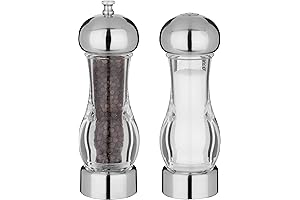 Trudeau Sleek and Durable Pepper Mill and Salt Shaker Set