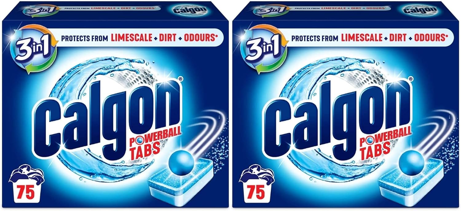 Calgon 4in1 Water Softener Tablets, Washing Machine Cleaner, Removes