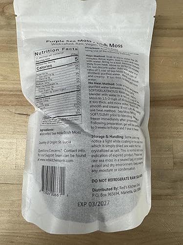 Miniatura 7 de Musgo marino púrpura  Elaborado en la naturaleza de Santa Lucía  4 onzas hace  50 onzas de gel de musgo marino  100% natural y crudo  Apoya el