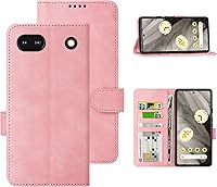Vista 24 de Eastcoo Funda tipo cartera con tapa para Google Pixel 7a, piel sintética y protección de poliuretano termoplástico, 3 ranuras para tarjetas, función