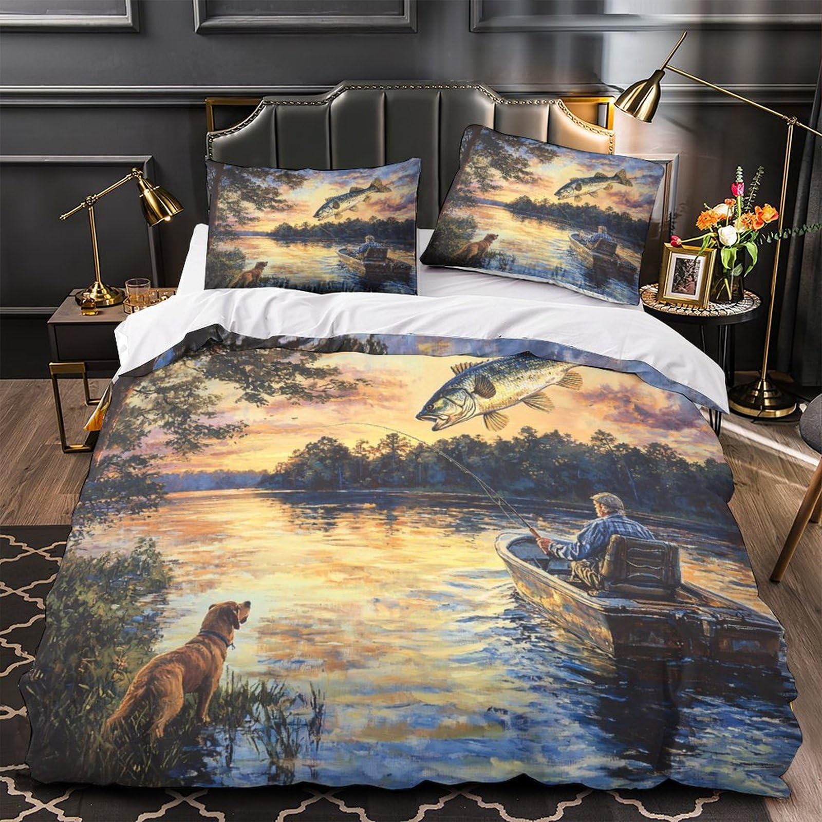 Housse de couette escrime ultra douce et résistante à fermeture éclair 260x220cm