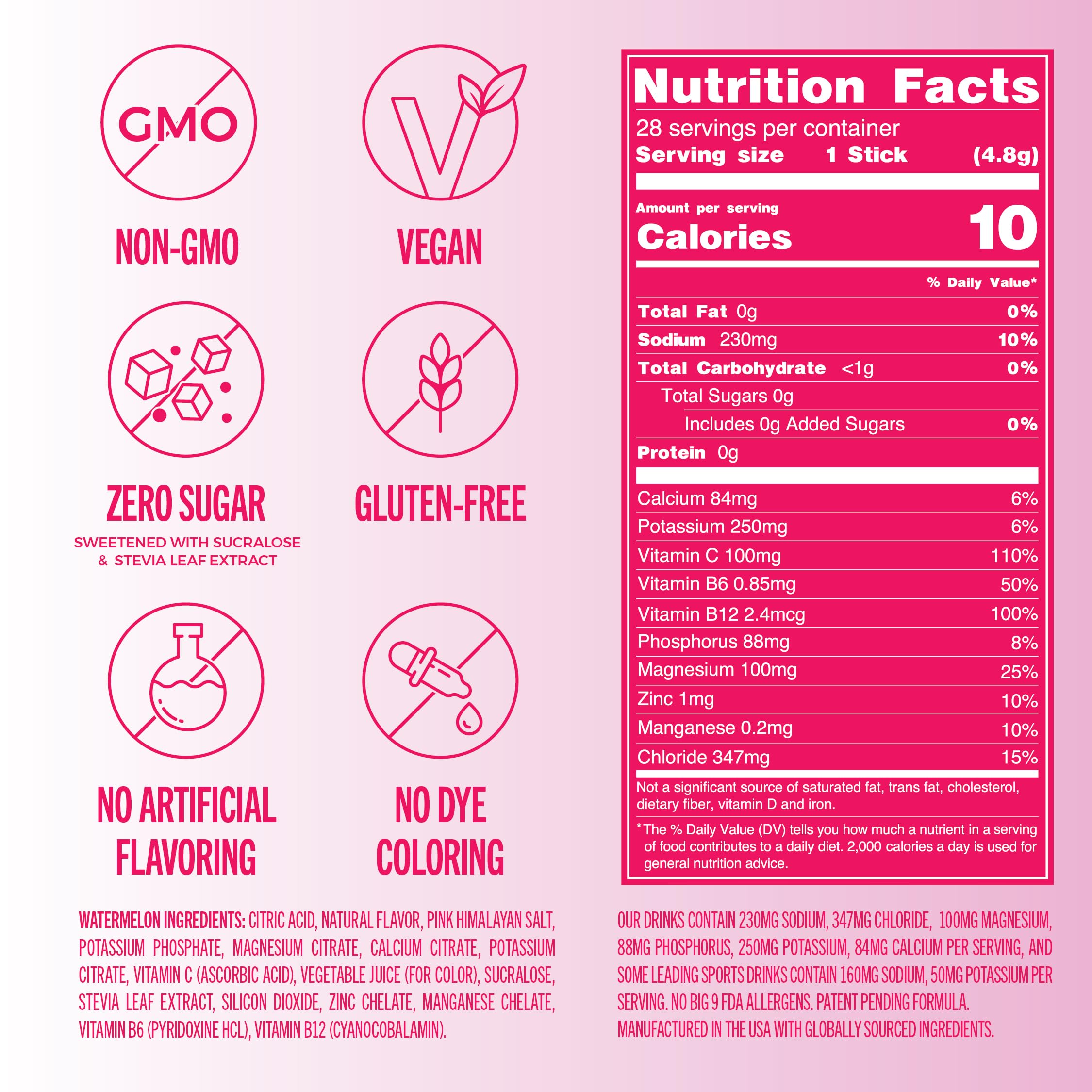 TREVI Electrolytes Powder Packets, Sugar Free Hydration Watermelon 28 Count — Amazon image 4