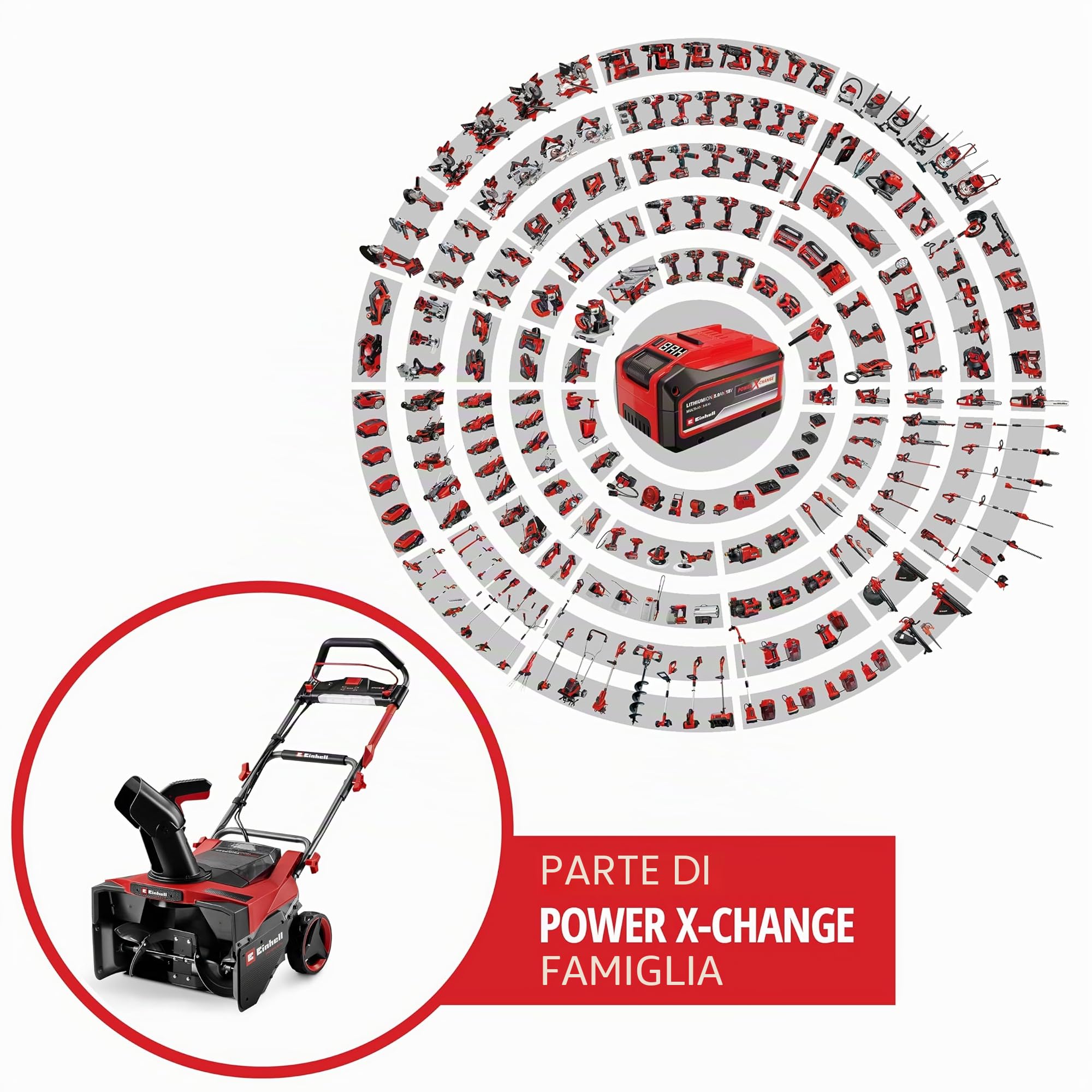 Einhell Professional spazzaneve GP-ST 36/53 Li E BL-Solo Power X-Change (36 V, Brushless, ampiezza di esercizio 53 cm, altezza max. neve 33 cm, spatola di pulizia inclusa, senza batteria)