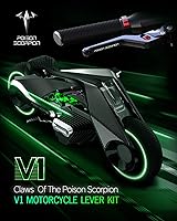 Vista 7 de POISON SCORPION Palancas de Freno y Embrague Cortas con Rodillo Ajustable CNC Negro Compatible con YZF R1 2004-2008 / YZF R6 2005-2016