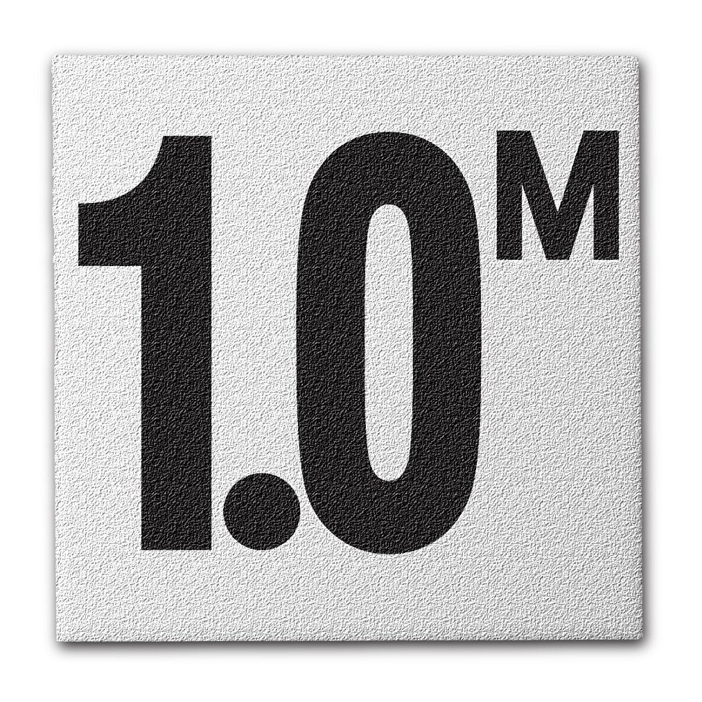 Ceramic Swimming Pool Deck Depth Marker 