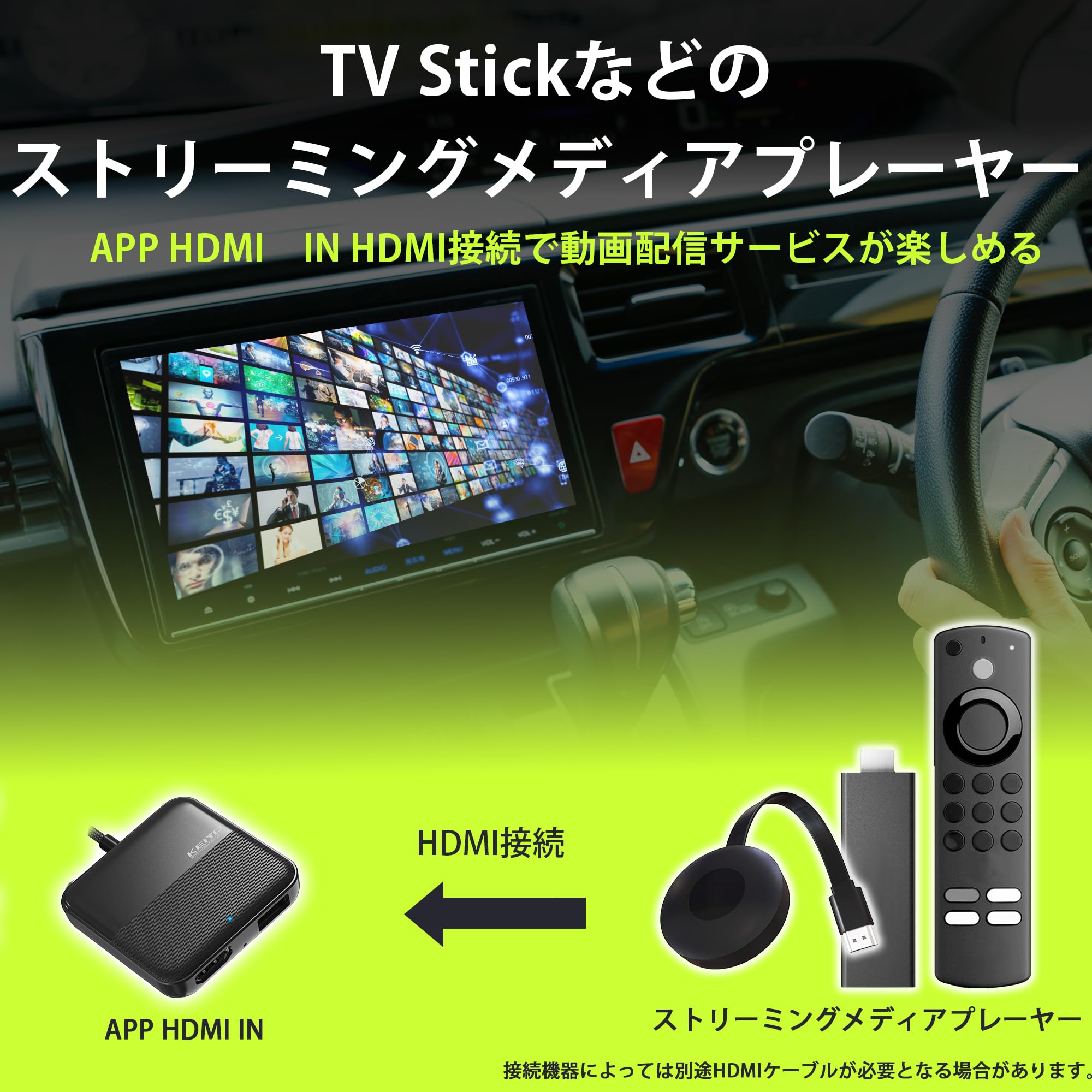 Amazon.co.jp: KEIYO【APP HDMI IN】 HDMI出力のTVstickや地デジ 