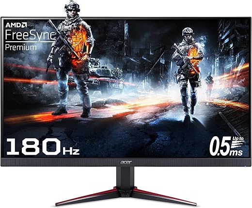 Acer Nitro VG240Y M3 23.8 Inch IPS Full HD Gaming LCD Monitor with LED Backlight I AMD Freesync Premium I 0.5 MS Response, 180 Hz Refresh Rate I 2…