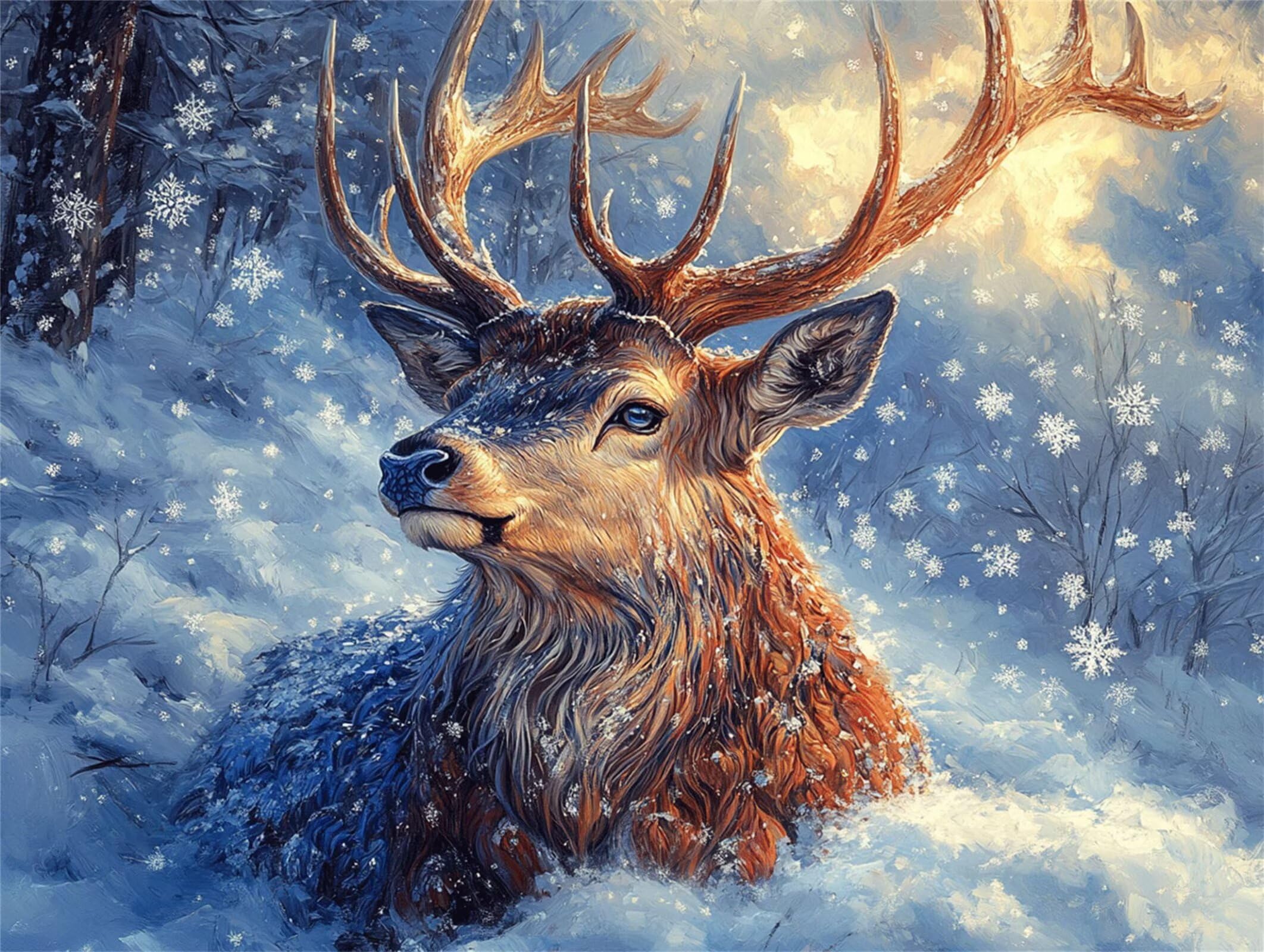Puzzle dla dorosłych 2000, płatek śniegu, 99 x 70 cm, n-804