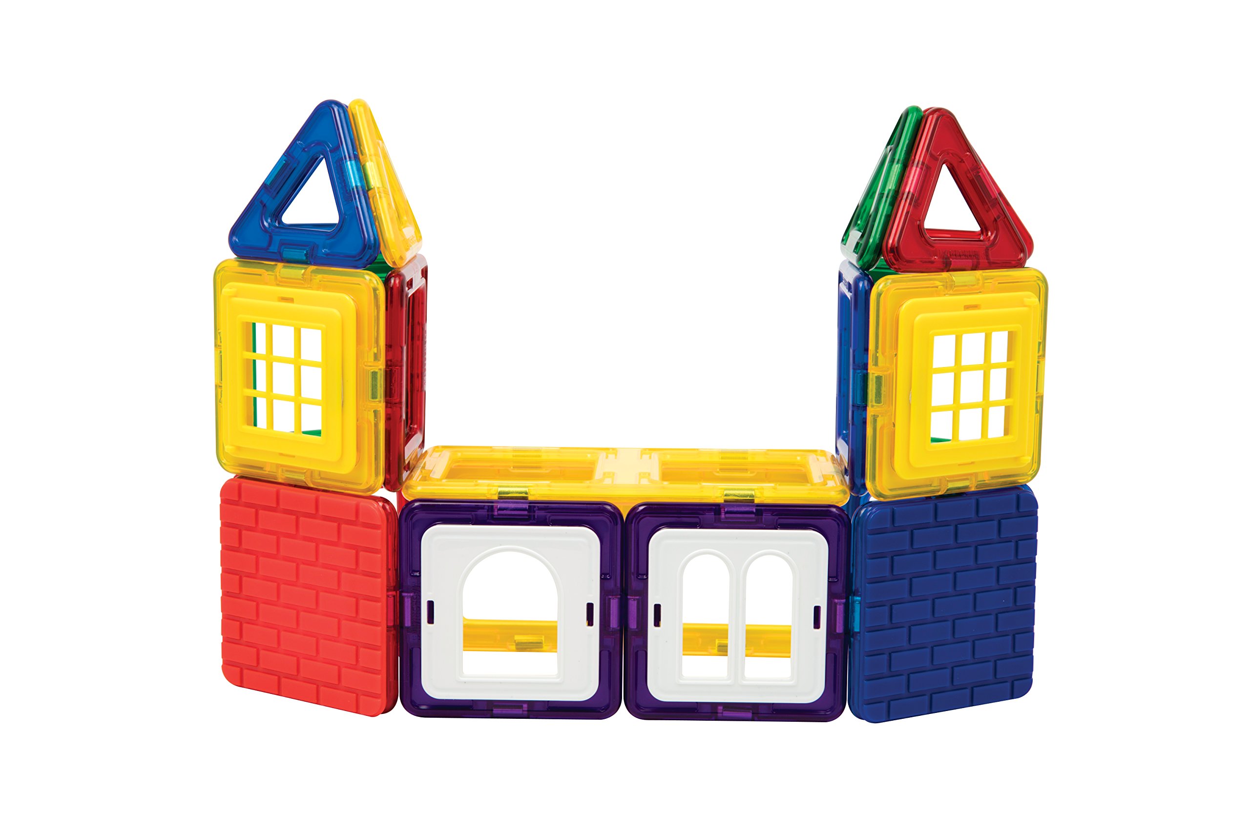 Magformers Wow House Magnetic Building Blocks Tiles Toy. Makes 20 Different Houses. Comes with Extra Puzzle Play Sheets And Building Cards Guides for Younger Children.