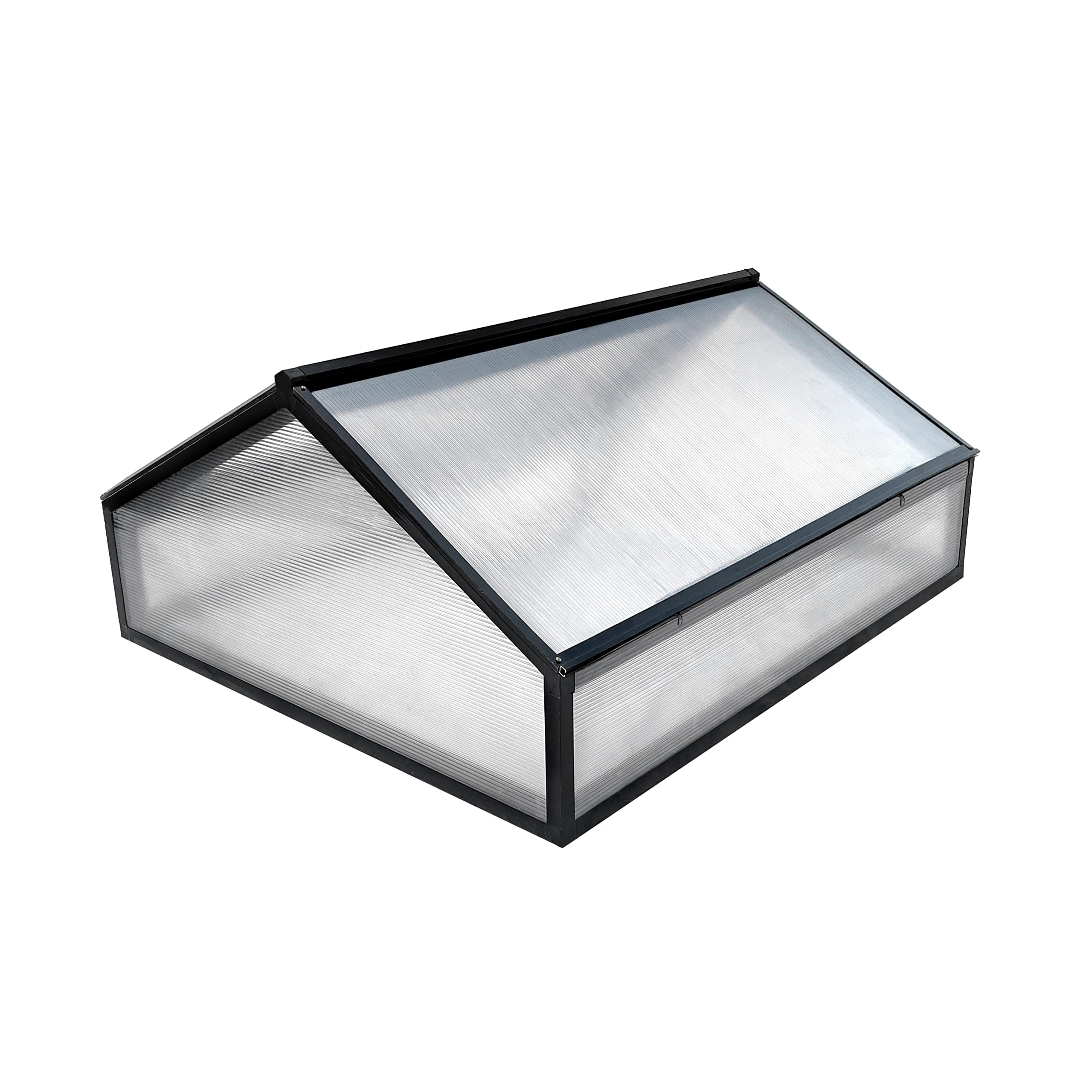 Mini serre en aluminium - Translucide - Pour tomates et plantes - 117 x 97 x 53 cm - Noir