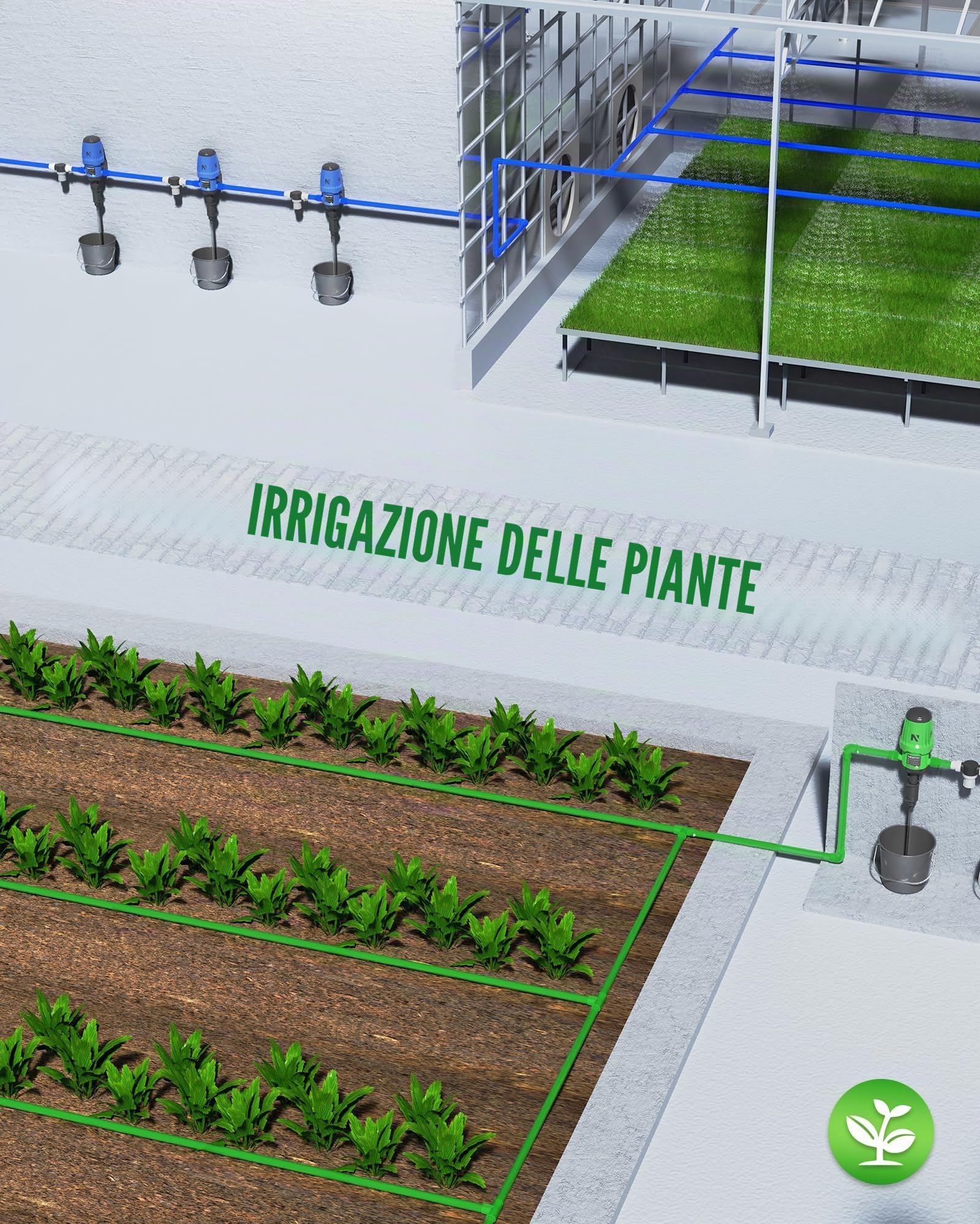 NEWTRY Iniettore per fertilizzante per irrigazione a goccia, pompa proporzionale regolabile 0,2 ~ 2%, pompa dosatrice ad acqua NPT da 3/4" per giardino, irrigazione e sistema idroponico, fattoria