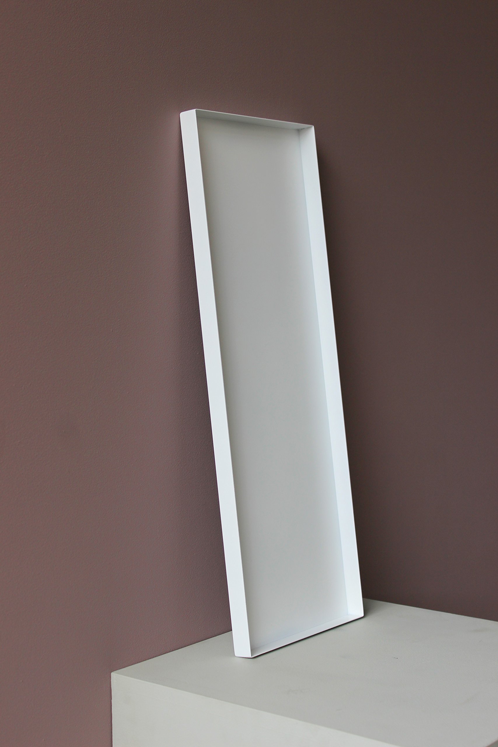 Cooee Design Tray - Bandeja (Acero Inoxidable, 50 x 18 x 2 cm), Color Blanco