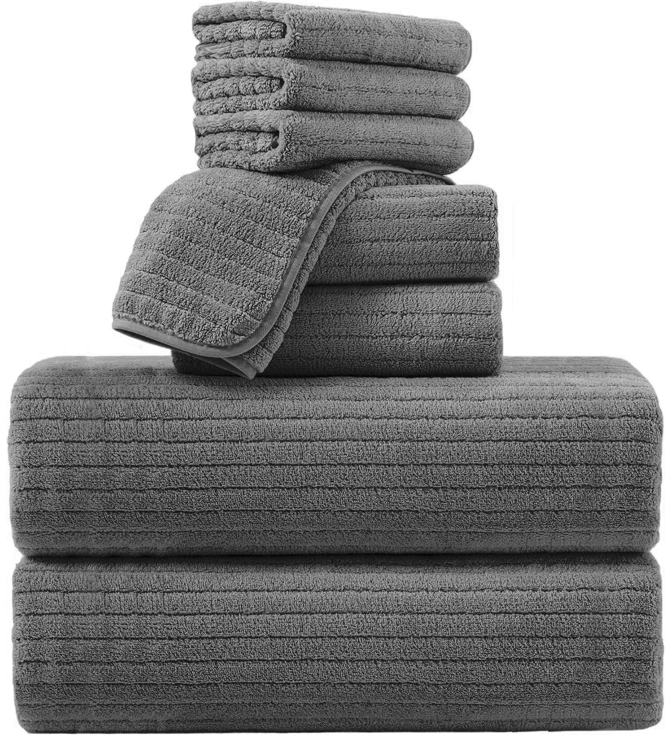 Juego de toallas Mistyrose de rizo absorbente para ducha y lavabo