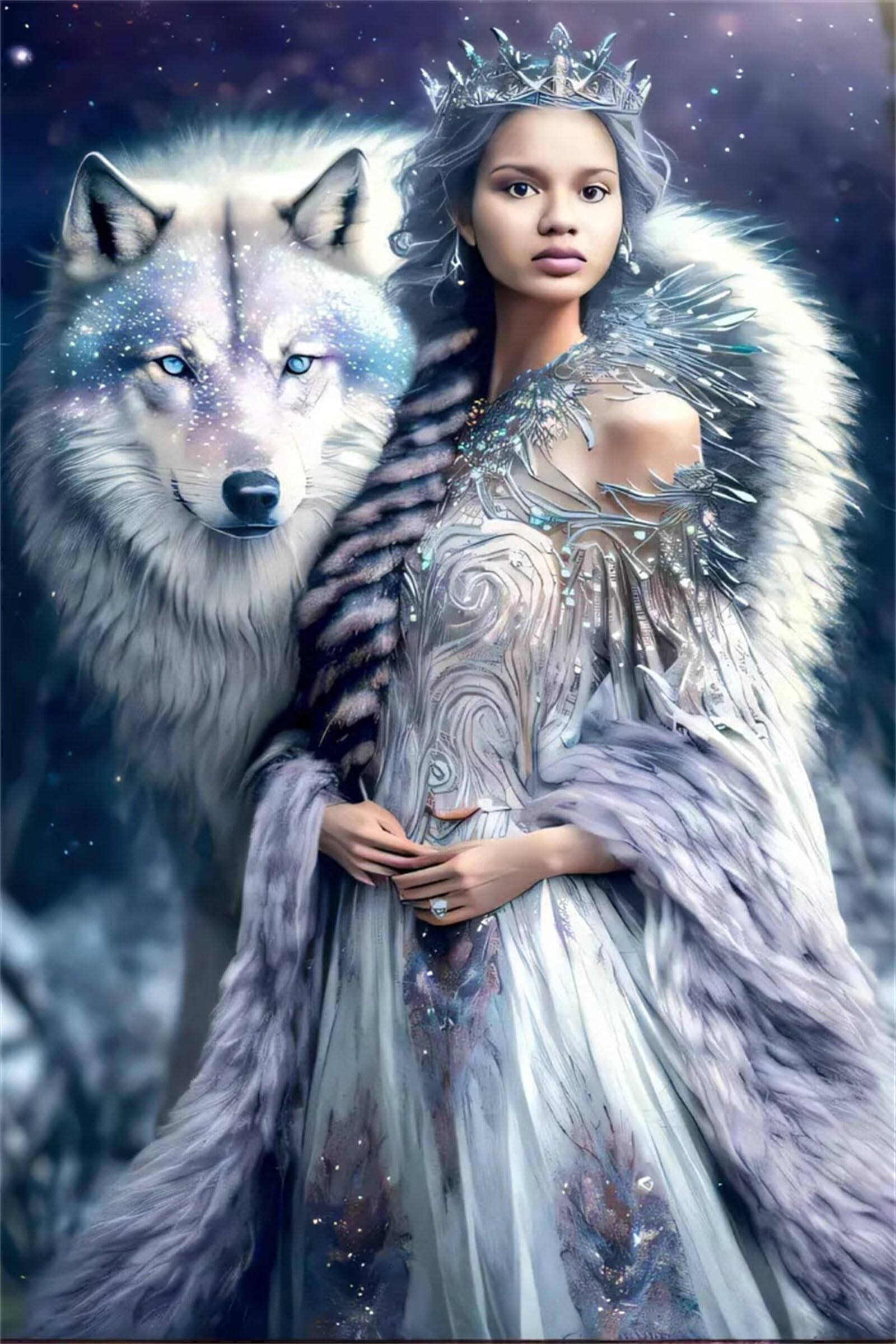 Diamond Painting Adulte loup, l'idée cadeau créative pour amateur d'art 5D DIY