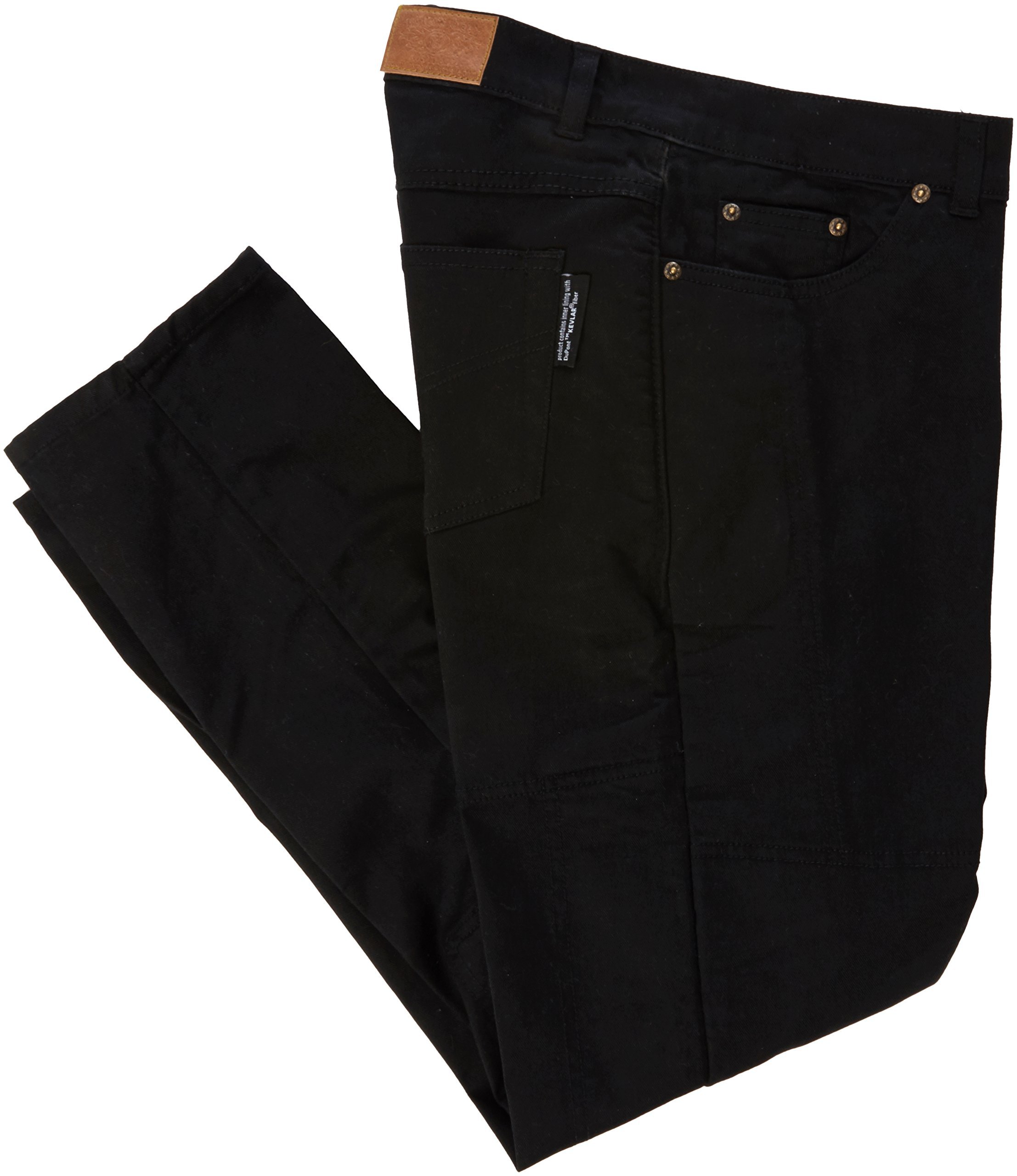 Bikers Gear Australië Dames Zwarte Stretch Denim Kevlar Gevoerde Beschermende Motorfiets Jeans met Verwijderbare CE1621-1 Armour