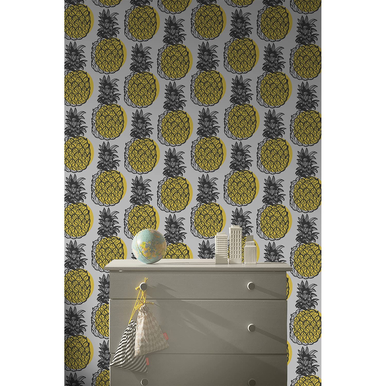 Fleurs d'Ananas Tropicales Magic-Stick pour Customiser un Meuble ou Mur Abîmé