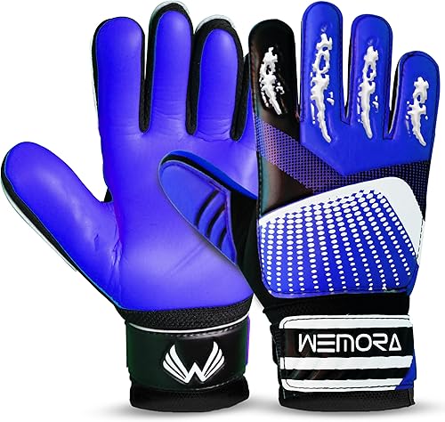 Guantes de portero de fútbol para niños, jóvenes, niños y jóvenes, 0.157 in, antideslizantes, de látex, agarres de palma, guantes de portero de