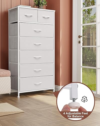 Miniatura 8 de Crestlive Products Torre de almacenamiento vertical para aparador, marco de acero resistente, parte superior de madera, cubos de tela fáciles de