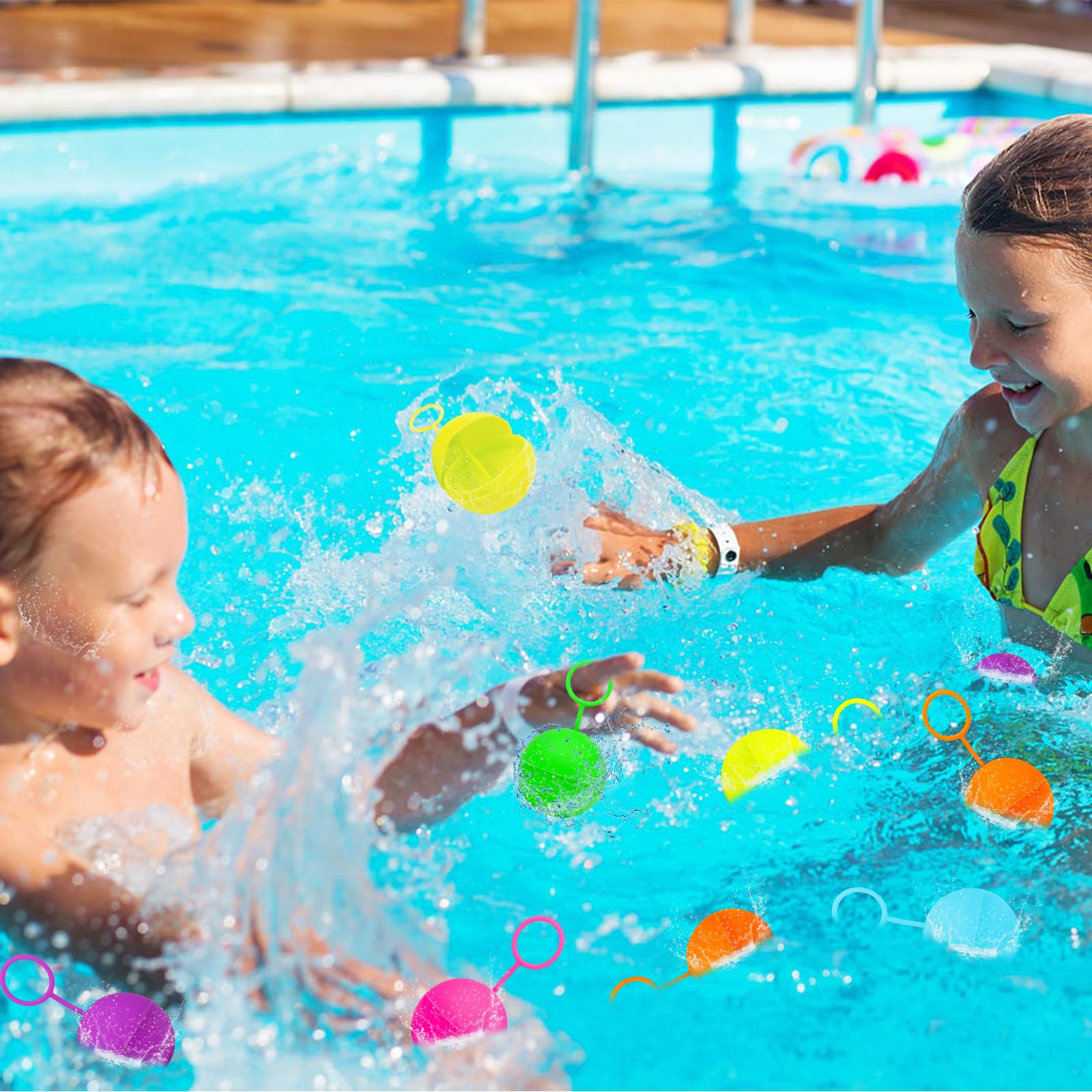 NCKIHRKK 36 Pezzi Palloncini D'acqua In Silicone, Gavettoni Acqua Riutilizzabili A Eiempimento Rapido Giochi D Acqua Estivi Giardino Spiaggia Piscina Bombe Dacqua Gioco Per Bambini Adulti