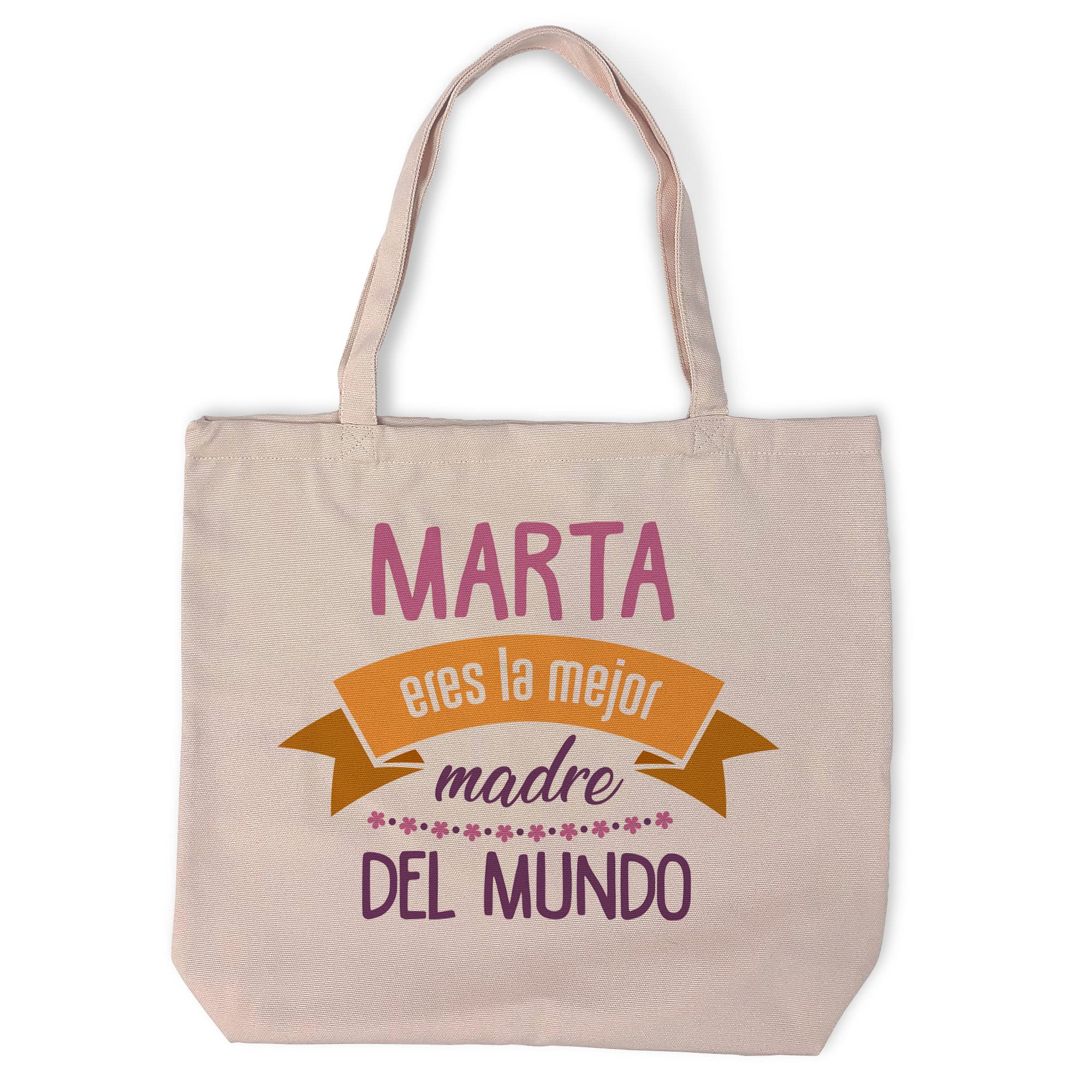 LolaPix Bolsa de tela personalizada. Regalos Originales Dia de La Madre. Tote Bag. 40 x 40 cm. Varios diseños. Bolsa Cindy