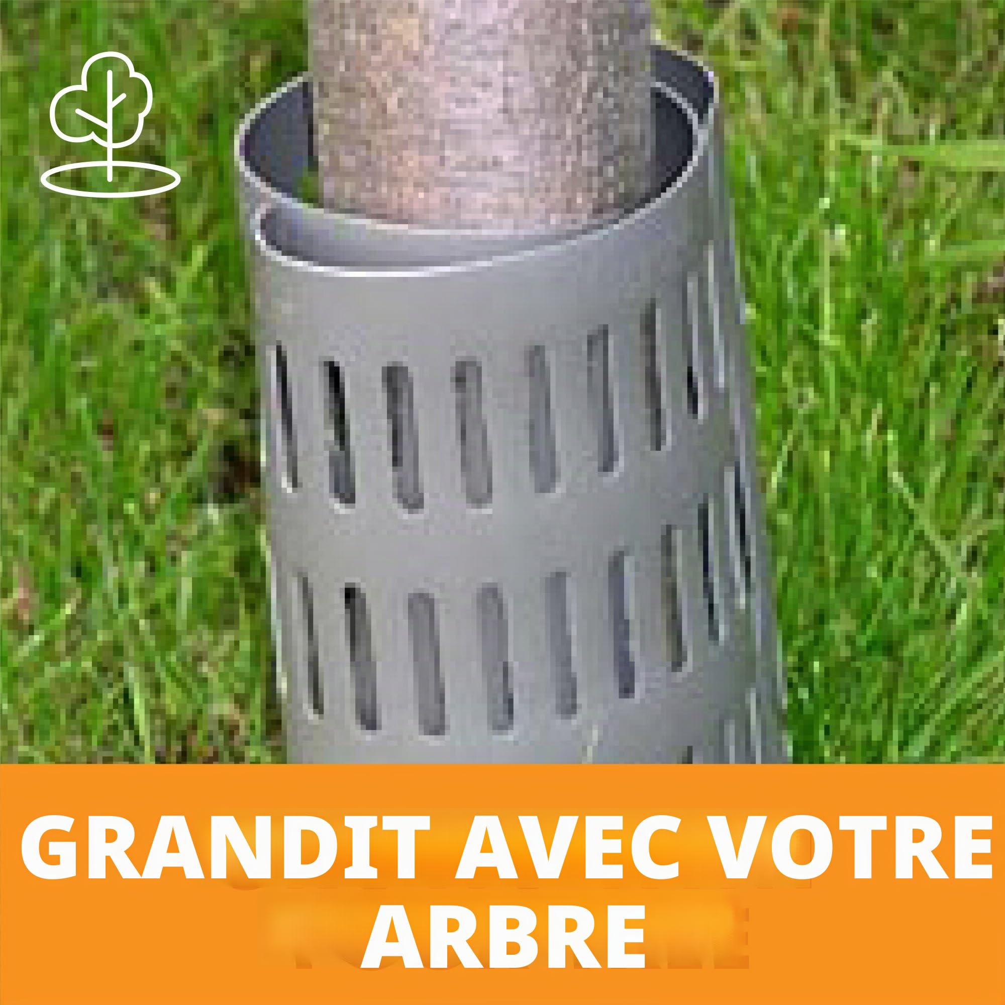 Dimex EasyFlex Lot de 12 Protections en Plastique pour Tronc d'arbre Gris