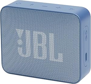 JBL GO Essential 2, Portable Bluetooth Speaker with Pro Sound, Up to 5 Hours of Battery Life, IP67 Waterproof Design, Blue