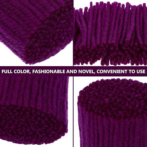 Miniatura 29 de Paquetes de hilo negro - Hilo de lana precortado para manualidades con gancho de pestillo