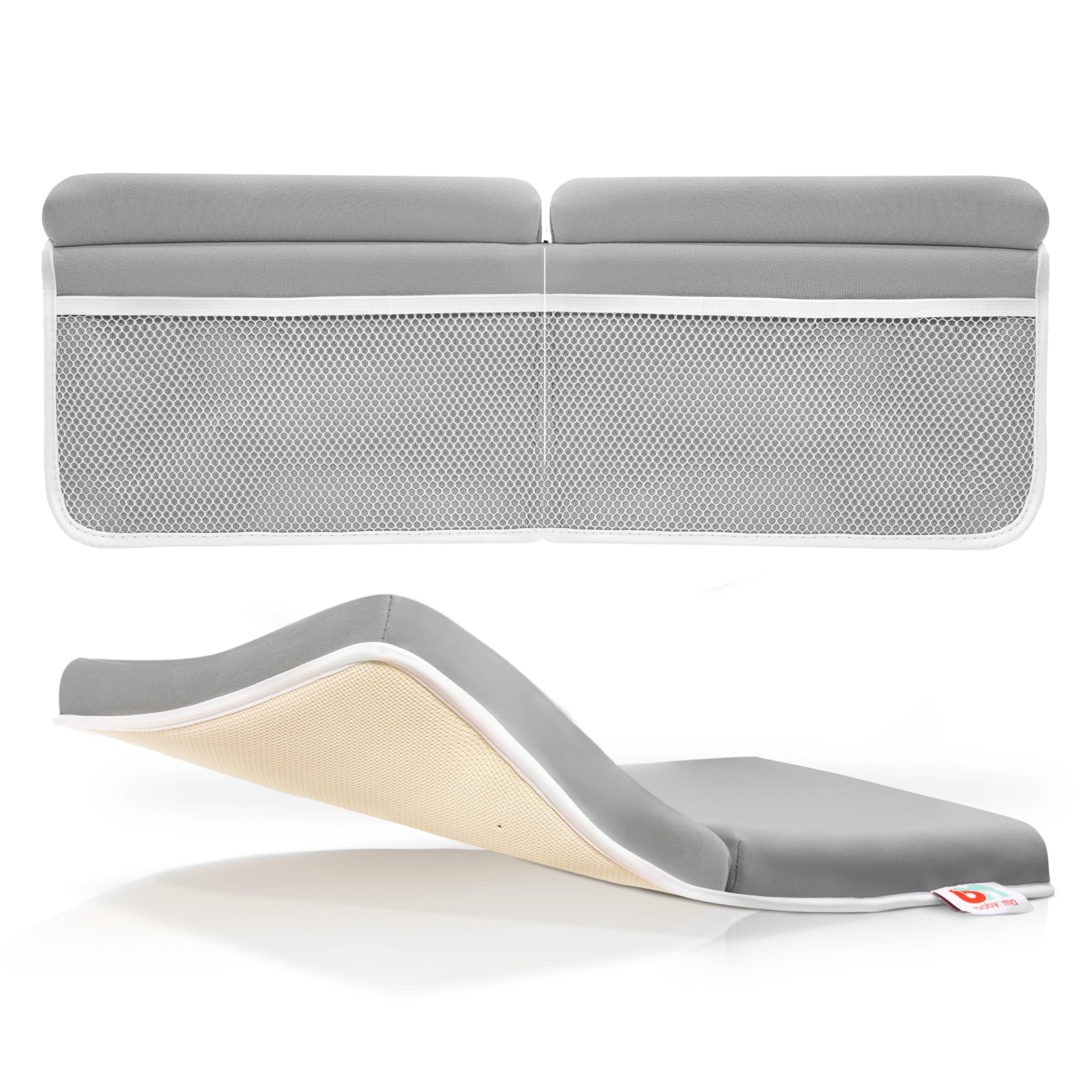 Baby Bath Kneeler & Elbow Pad Set – Memory Foam Cushion With Storage Pockets, Machine Washable