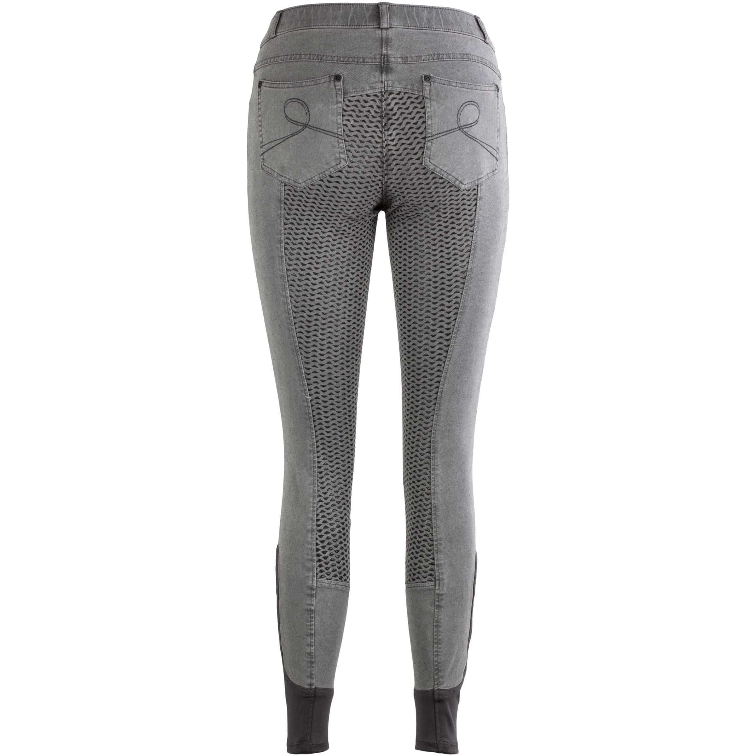 Lazura - Reithose für Damen Dora | Jeans Reithose mit Silikon-Vollbesatz | Vollbesatzreithose mit Handytasche & 4 Einschubtaschen | Reitleggings in 2 Farben | Reitbekleidung in Größe 36-46